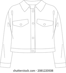 pocket and button front mini jacket 