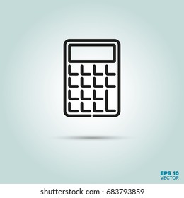 Pocket-Taschenrechner-Linie-Symbol
