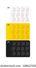 Pocket Calendar, 2017