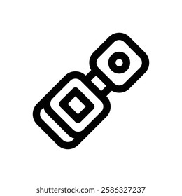 Pocket camcorder. Editable stroke vector icon.