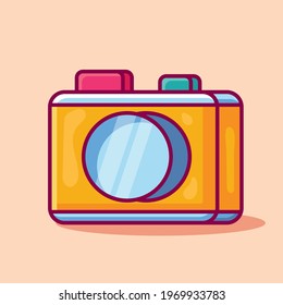 pocket camera isolated cartoon vector illustration in flat style