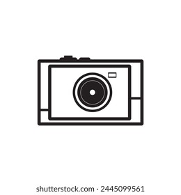 pocket camera minimalist icon square isolated