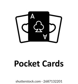 Icono de Vector de tarjetas de bolsillo que puede modificarse o editarse fácilmente

