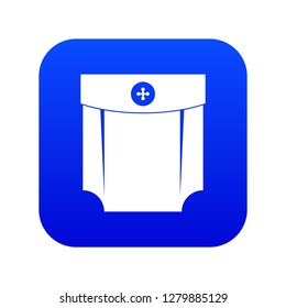 Pocket design icon digital blue for any design isolated on white vector illustration