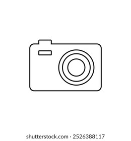 Pocket digital camera line icon for apps and web