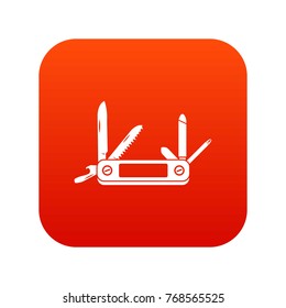 Pocket flashlight icon digital red for any design isolated on white vector illustration