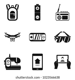 Pocket gadget icons set. Simple set of 9 pocket gadget vector icons for web isolated on white background