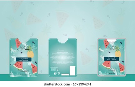 pocket hand sanitizer with label design. vector illustration 