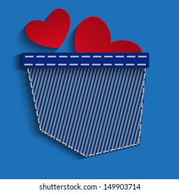 Pocket with hearts