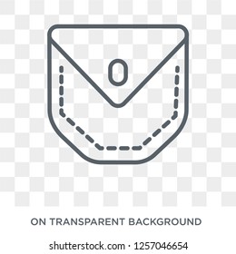 Pocket icon. Pocket design concept from  collection. Simple element vector illustration on transparent background.
