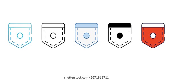 Diseño de icono de bolsillo con fondo blanco