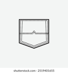 Pocket icon isolated on white background