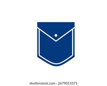 Icono de bolsillo aislado sobre fondo blanco.