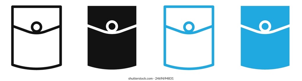 Pocket icon mark in filled style