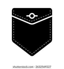 Ícone de bolso no plano de fundo branco