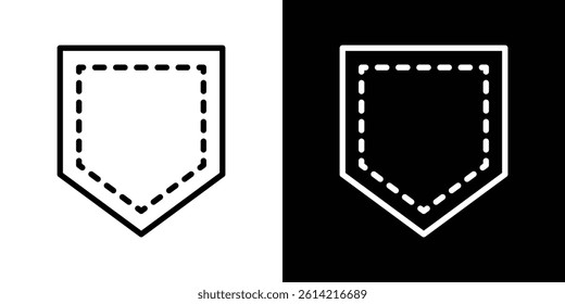 Pocket icon outline collection for web design