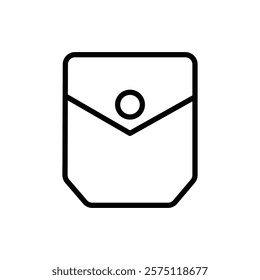 pocket icon Simple outline illustration