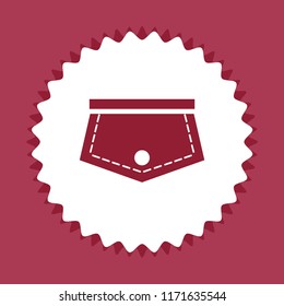 Pocket icon, vector design element