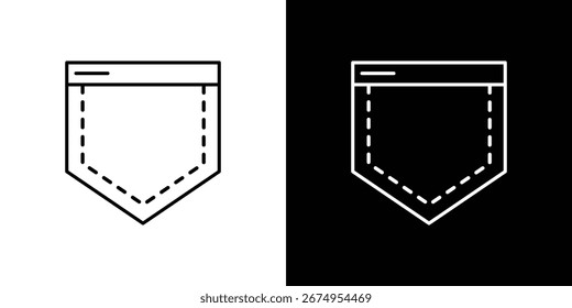 Iconos de bolsillo. Ilustraciones de símbolos de Vector.