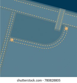 Pocket jeans texture background.