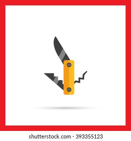 Pocket knife, fork and corkscrew