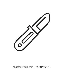 Pocket knife icon Black and white logo