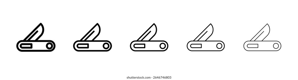 Pocket knife icon concept. graphic design, logo, Web, UI.