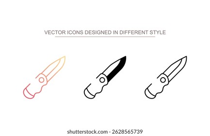 Faca de bolso ícone design com fundo branco ilustração stock
