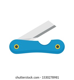 Pocket knife icon. Flat illustration of pocket knife vector icon for web design
