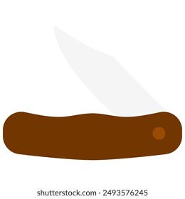 icono de cuchillo de bolsillo con estilo plano