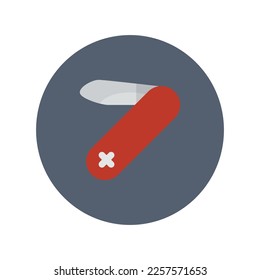 Pocket Knife icon, Flat vector illustration for web and mobile interface, EPS 10