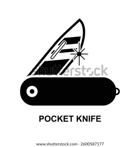 Pocket knife icon isolated on background vector illustration.