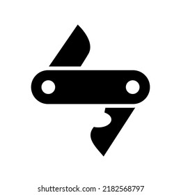 pocket knife icon or logo isolated sign symbol vector illustration - high quality black style vector icons
