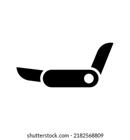 pocket knife icon or logo isolated sign symbol vector illustration - high quality black style vector icons
