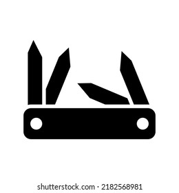 pocket knife icon or logo isolated sign symbol vector illustration - high quality black style vector icons
