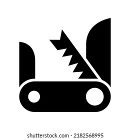 pocket knife icon or logo isolated sign symbol vector illustration - high quality black style vector icons
