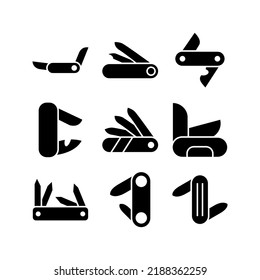 pocket knife icon or logo isolated sign symbol vector illustration - Collection of high quality black style vector icons
