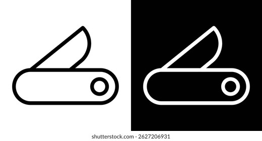 Icono de navaja de bolsillo. Conjunto de Vectores de logotipos