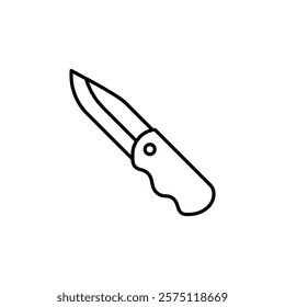 pocket knife icon Simple outline illustration