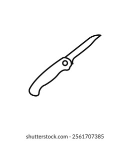 Pocket knife icon Simple thin line flat symbol