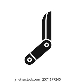 Pocket knife icon Simple thin line flat symbol