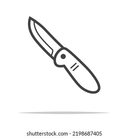 Pocket Knife Icon Transparent Vector Isolated