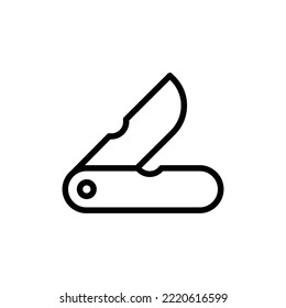 Pocket Knife Icon Vector Design Template