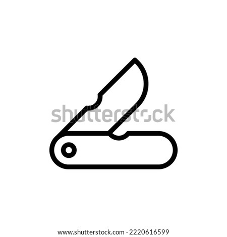 Pocket knife icon vector design template