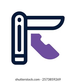 pocket knife icon. vector dual tone icon for your website, mobile, presentation, and logo design.