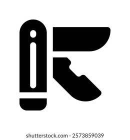 pocket knife icon. vector glpyh icon for your website, mobile, presentation, and logo design.