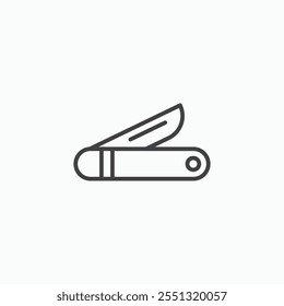 Ícone de faca de bolso ilustração vetorial. EPS10