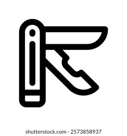 pocket knife icon. vector line icon for your website, mobile, presentation, and logo design.