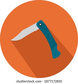 Pocket knife, illustration, vector on white background