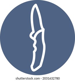 Cuchillo de bolsillo, ilustración, vector, sobre un fondo blanco.